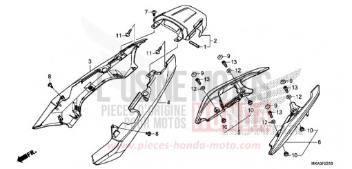 MOULURE DE SIEGE NC750XAG de 2016